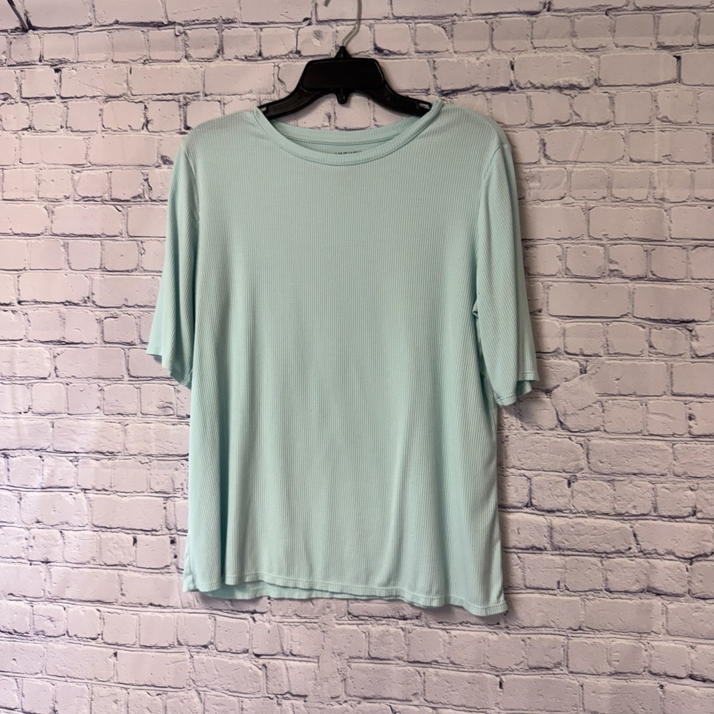 Nine West Essential‎ Tee Soft Comfy Cool Light Blue